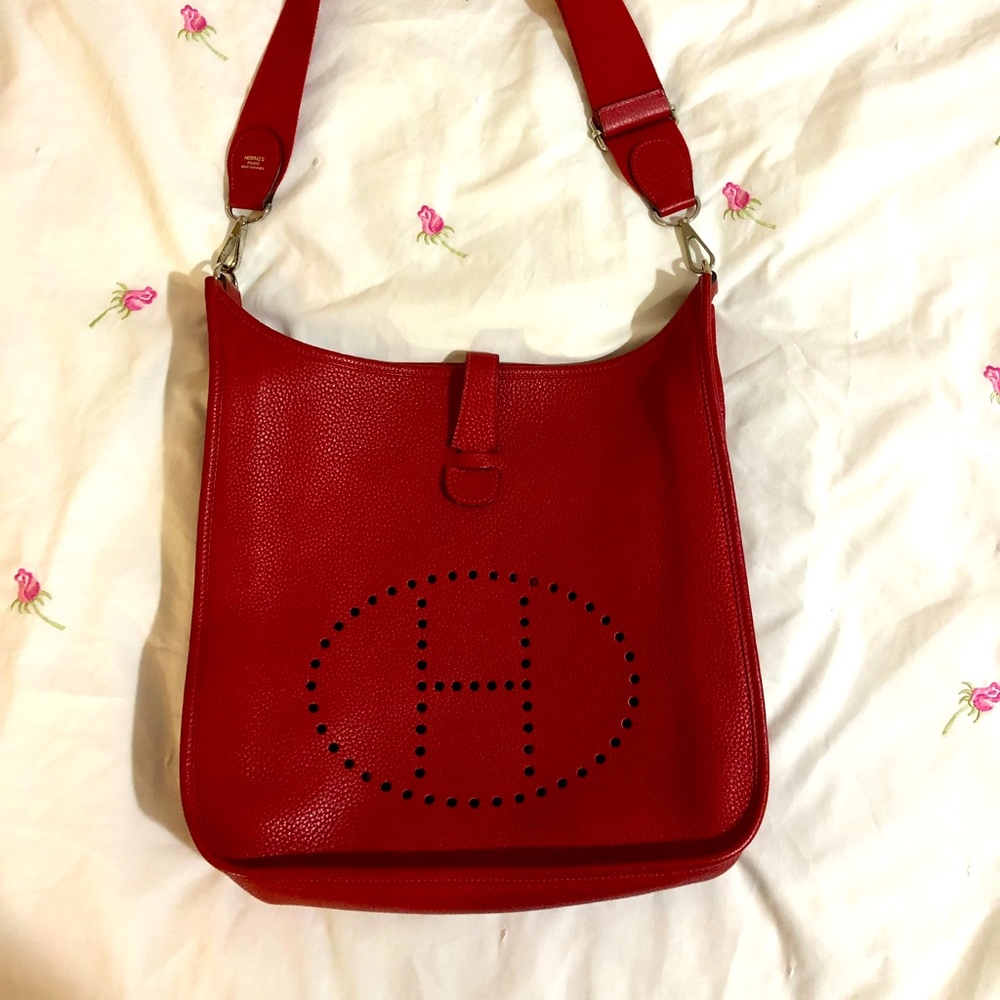 Authentic Hermes Evelyne shoulder bag GM